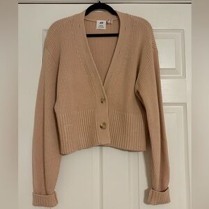 H&M Women's Tan Button-Up Cardigan